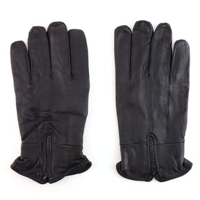 Armycrew Men's Thermal Lined Insulated Classic Zipper Leather Gloves