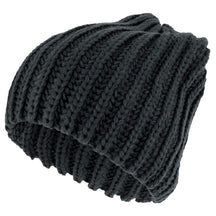 Armycrew Plain Thick Ribbed Winter Slouchy Beanie Hat