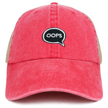 Armycrew Oops Patch Washed Pigment Dyed Soft Trucker Baseball Cap