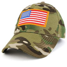 Armycrew USA Gold American Flag Embroidered Tactical Patch with Adjustable Operator Cap