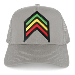 Rasta Sergeant RGY Arrow Embroidered Iron on Patch Adjustable Trucker Cap