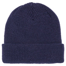 FLEXFIT Ribbed Cuffed Knit Warm Winter Beanie Hat - BLACK