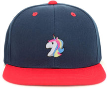 Armycrew Youth Kid's Unicorn Patch Flat Bill Snapback 2-Tone Baseball Cap