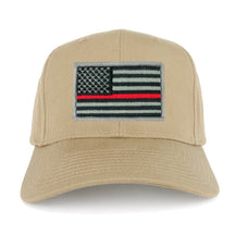 Armycrew XXL Oversize Thin Red Line USA American Flag Patch Solid Baseball Cap