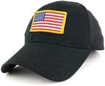 Armycrew USA Yellow Flag Tactical Patch Cotton Adjustable Trucker Cap