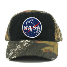 NASA Round Meatball Embroidered Patch Mossy Oak Realtree Camo Adjustable Cap