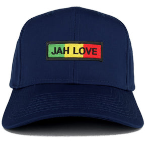 Jah Love Green Yellow Red Embroidered Iron on Patch Adjustable Baseball Cap