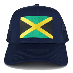 Large Jamaican Flag Embroidered Iron on Patch Adjustable Trucker Cap