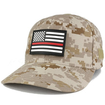 Thin RED Line USA Flag 3-D Rubber Tactical Patch Adjustable Structured Operator Cap