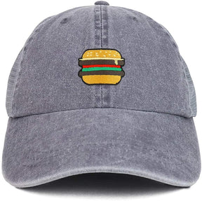 Armycrew Burger Patch Washed Pigment Dyed Soft Trucker Baseball Cap
