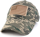 Armycrew USA American Flag Embroidered Desert Tactical Patch with Adjustable Operator Cap