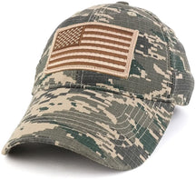 Armycrew USA American Flag Embroidered Desert Tactical Patch with Adjustable Operator Cap