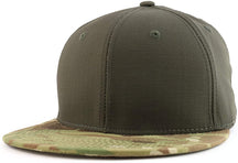 Armycrew 6 Panel Flatbill Ripstop Authentic Multicam Snapback Cap