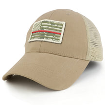 Armycrew USA ACU Thin Red Flag Tactical Patch Cotton Adjustable Trucker Cap