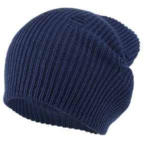 Armycrew Vintage Frayed Pattern Knit Deep Slouchy Beanie