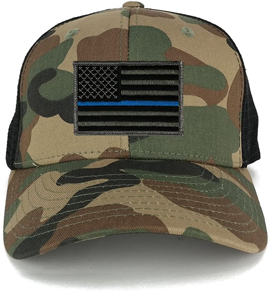 US Flag Camouflage Trucker Hat – Adjustable Snapback, Embroidered Patch, Urban Camo, One Size Fits Most
