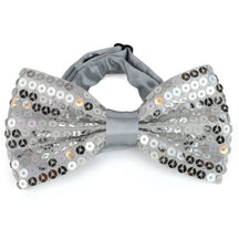 Armycrew Shiny Sequin Covered Adjustable Pre-tied Bow Tie