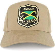 Jamaica Flag and Text Emblem Iron on Patch Adjustable Baseball Cap