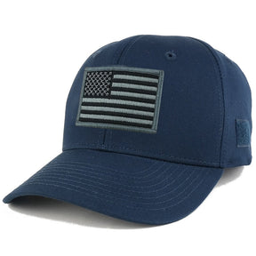Armycrew American Flag Black 2 Tactical Embroidered Patch Adjustable Structured Operator Cap