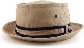 Armycrew Cotton Twill Fisherman Roll Up Bucket Hat with Stripe Band