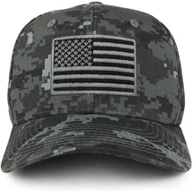 Armycrew American Flag Embroidered Camo Tactical Operator Structured Cotton Cap