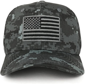 Armycrew American Flag Embroidered Camo Tactical Operator Structured Cotton Cap