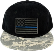 USA American Flag Embroidered Iron on Patch Camo Bill Snapback Cap - ACU