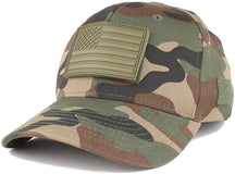 US American Flag OLIVE 2 Rubber 3D Tactical Patch with Adjustable Structured Operator Cap