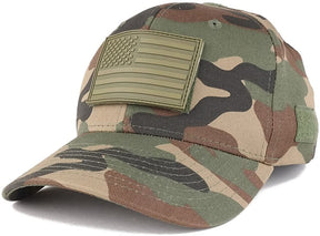 US American Flag OLIVE 2 Rubber 3D Tactical Patch with Adjustable Structured Operator Cap