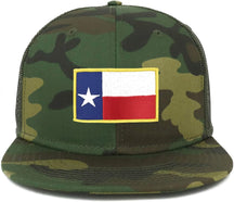 Armycrew Oversize XXL Texas State Flag Patch Camouflage Flatbill Mesh Snapback Cap