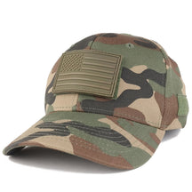 Armycrew Olive USA American Flag 3-D Rubber Tactical Patch Adjustable Structured Operator Cap