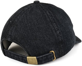 Armycrew Plain Denim Six Panel Unstructured Low Profile Baseball Cap