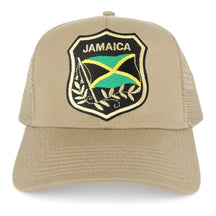 Armycrew Jamaica Flag and Text Emblem Embroidered Patch Adjustable Trucker Cap