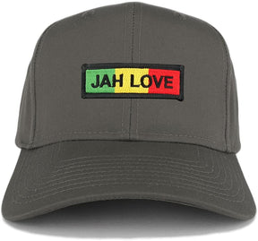 Jah Love Green Yellow Red Embroidered Iron on Patch Adjustable Baseball Cap