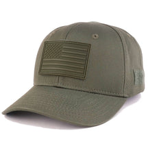 US American Flag OLIVE 2 Rubber 3D Tactical Patch with Adjustable Structured Operator Cap