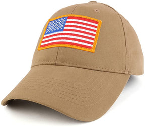 Armycrew USA Gold American Flag Embroidered Tactical Patch with Adjustable Operator Cap