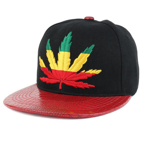 Armycrew Rasta RGY 3D Embroidered Snapback Cap with PVC Visor