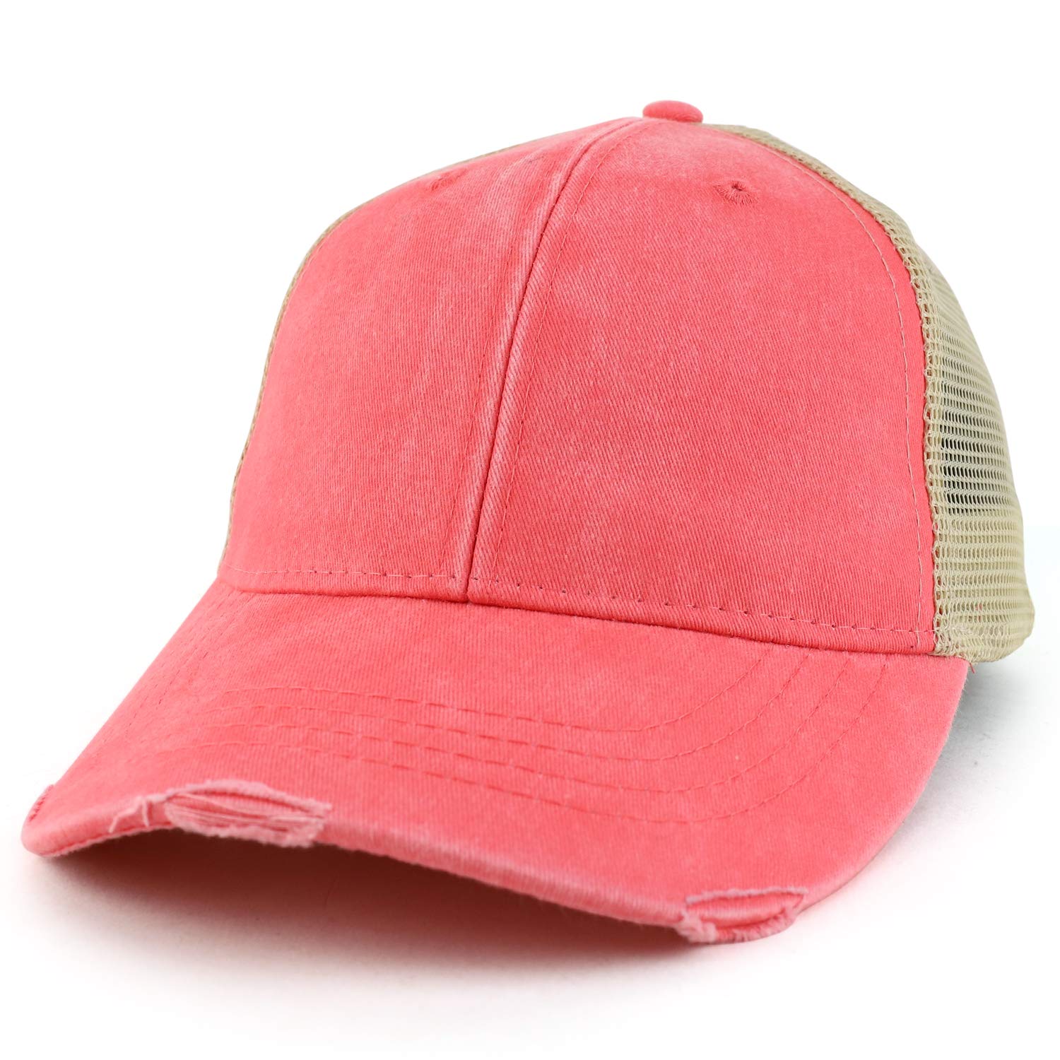 Armycrew Distressed and Torn Pigment Dyed Mesh Back Cap
