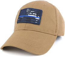 Armycrew USA Navy Thin Blue Flag Tactical Patch Cotton Adjustable Trucker Cap