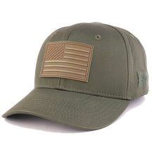 Armycrew US American Flag Coyote 3D Rubber Tactical Patch with Adjustable Structured Operator Cap