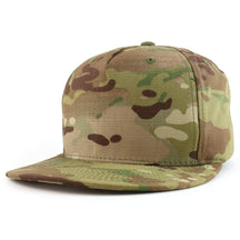 Armycrew 5 Panel Flat Bill Ripstop Authentic Multicam Snapback Baseball Cap