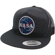 Flexfit 5 Panel NASA Space Meatball Embroidered Patch Snapback Mesh Back Cap