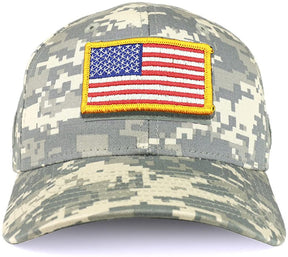 Armycrew USA Yellow Flag Tactical Patch Structured Operator Baseball Cap