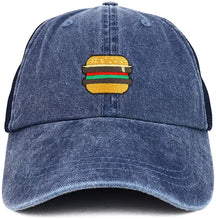 Armycrew Burger Patch Washed Pigment Dyed Soft Trucker Baseball Cap