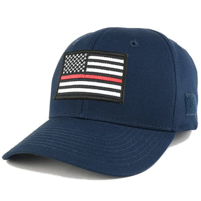 Thin Red Line Tactical Embroidered USA Flag Patch Adjustable Structured Operator Cap