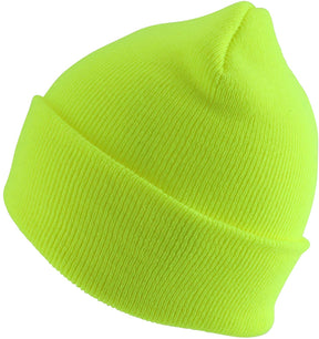 Made in USA Winter Knit Cuff Folded Long Stretchy Beanie