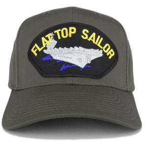 Armycrew Flat Top Sailor Carrier Large Patch Snapback Baseball Cap