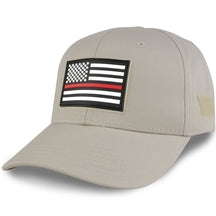 Thin RED Line USA Flag 3-D Rubber Tactical Patch Adjustable Structured Operator Cap