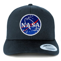 Flexfit NASA Meatball Embroidered Iron On Patch Snapback Trucker Mesh Cap