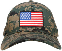 Armycrew Low Profile US American Flag Patch Camo Cap - MCU